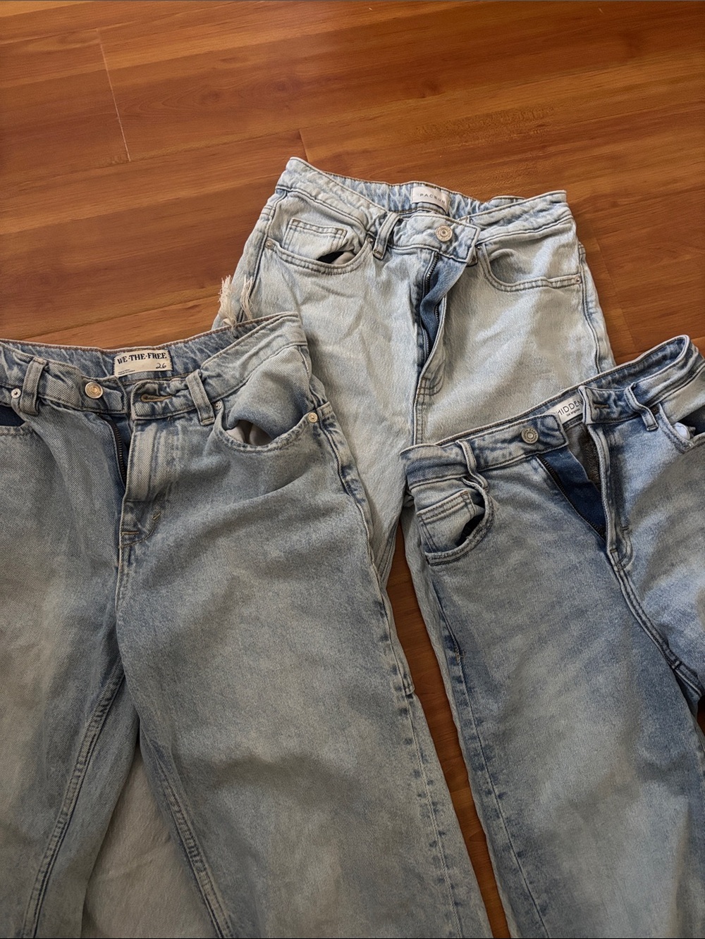 Free People Light Blue High-Rise Jeans Trio w pacsun and windsor jeans